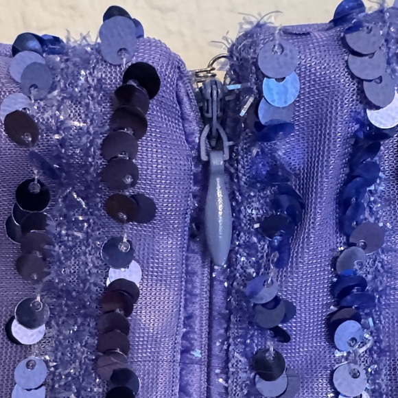 Eloquii Sparkling Purple Sequined Midi Dress - Picture 11 of 12